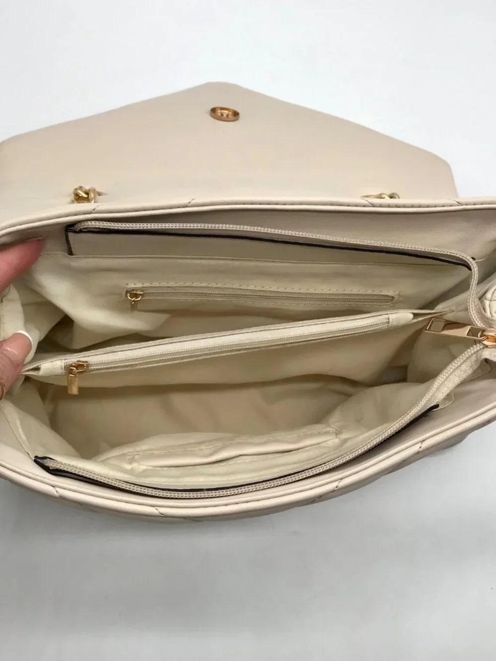 Urban Expressions Neutral Enevelope Crossbody Bag